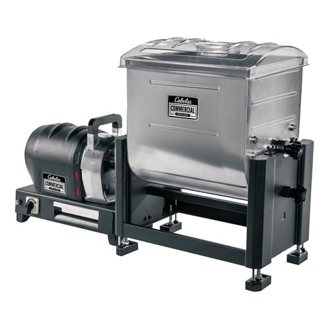 Integrated splash guard prevents messes and simplifies cleanup. . Meat mixer cabelas